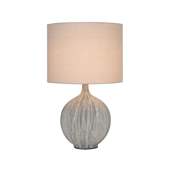 Zaya Table Lamp Blue & Linen