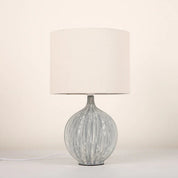 Zaya Table Lamp Blue & Linen