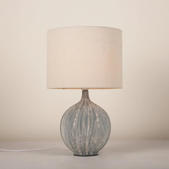 Zaya Table Lamp Blue & Linen