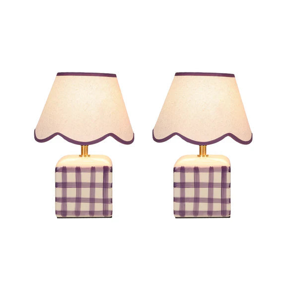 Romy Set of 2 Table Lamp Purple