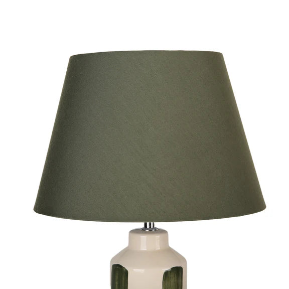 Asha Table Lamp Cream & Green