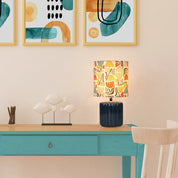 Cyra Table Lamp Blue & Cream
