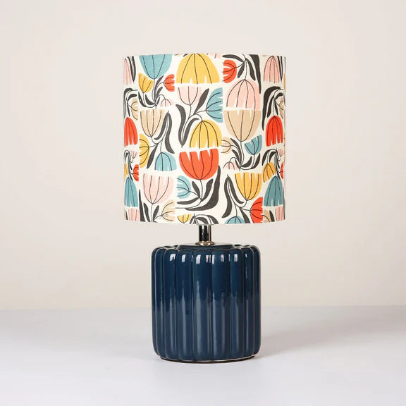Cyra Table Lamp Blue & Cream