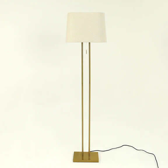 Arden Floor Lamp Brass & Ivory