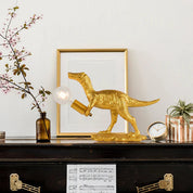Velociraptor Grip Resin Table Lamp Gold