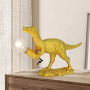 Velociraptor Grip Resin Table Lamp Gold