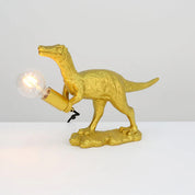 Velociraptor Grip Resin Table Lamp Gold