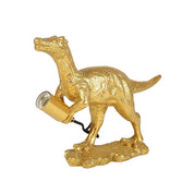 Velociraptor Grip Resin Table Lamp Gold