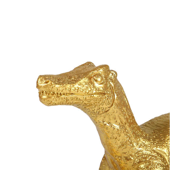 Velociraptor Grip Resin Table Lamp Gold