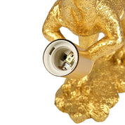 Velociraptor Grip Resin Table Lamp Gold