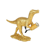 Velociraptor Grip Resin Table Lamp Gold