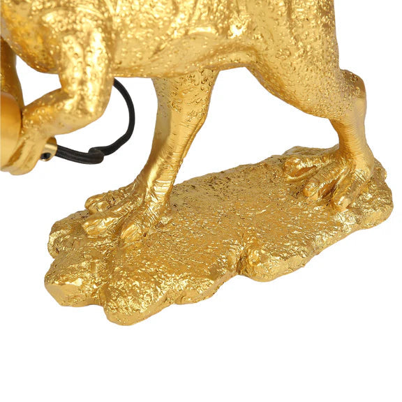 Velociraptor Grip Resin Table Lamp Gold