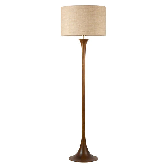 Soraya Floor Lamp Walnut & Natural