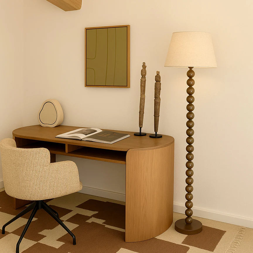 Pearl Orb Floor Lamp Toffee