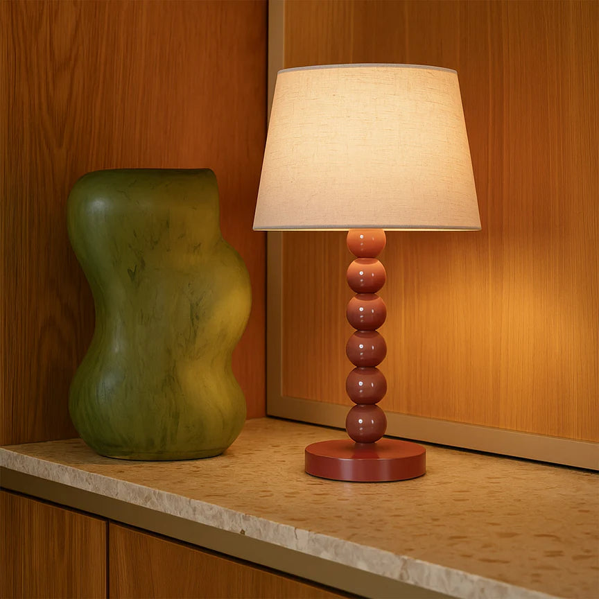 Pearl Orb Table Lamp Rust