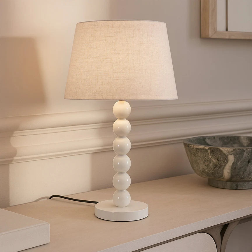 Pearl Orb Table Lamp Whisper White