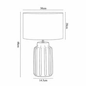 Luna Table Lamp Cream & Linen