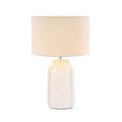 Luna Table Lamp Cream & Linen