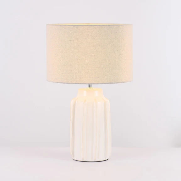 Luna Table Lamp Cream & Linen