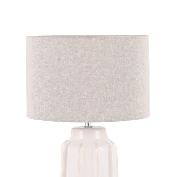 Luna Table Lamp Cream & Linen