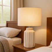 Luna Table Lamp Cream & Linen