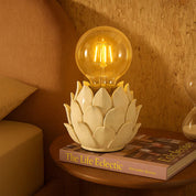 Lustre Artichoke Ceramic Table Lamp Ivory