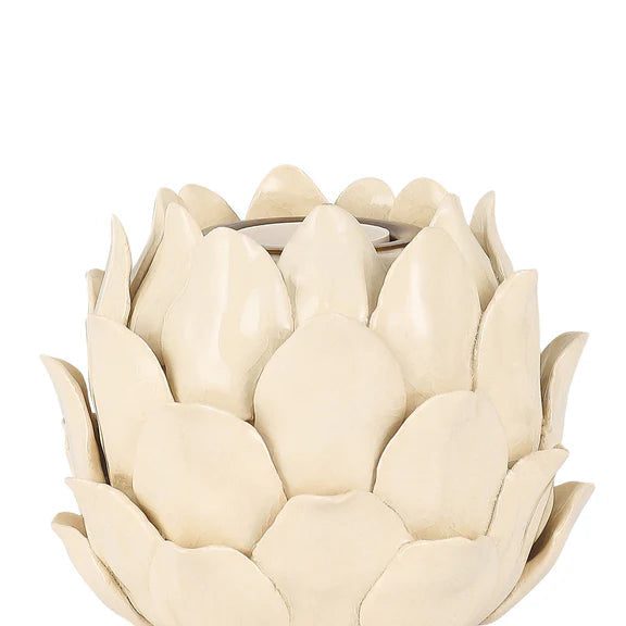 Lustre Artichoke Ceramic Table Lamp Ivory