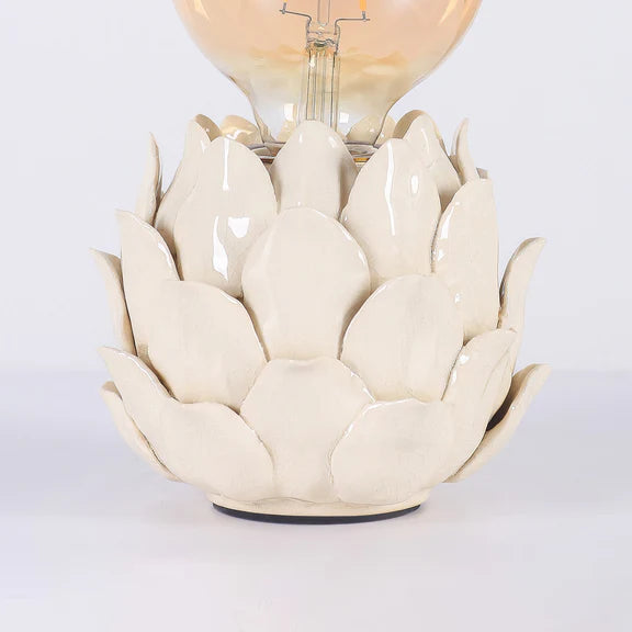 Lustre Artichoke Ceramic Table Lamp Ivory