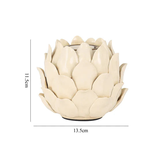 Lustre Artichoke Ceramic Table Lamp Ivory