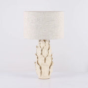 Layered Leaf Table Lamp Ivory & Linen