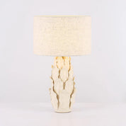 Layered Leaf Table Lamp Ivory & Linen