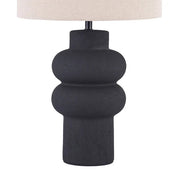 Isadora Table Lamp Matte Black & Linen