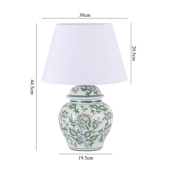Tove Celadon Table Lamp Green & White