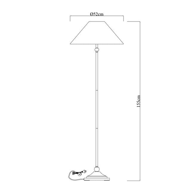 Violet Floor Lamp Brass & Linen