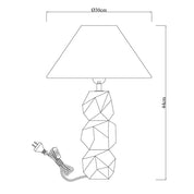 Helena Hand Faceted Plaid Shade Table Lamp  Brown