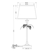Paloma Palm Table Lamp Green