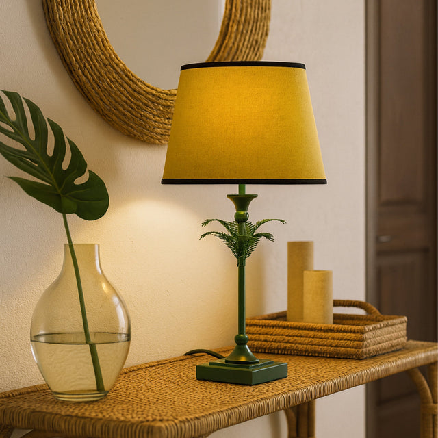 Paloma Palm Table Lamp Green