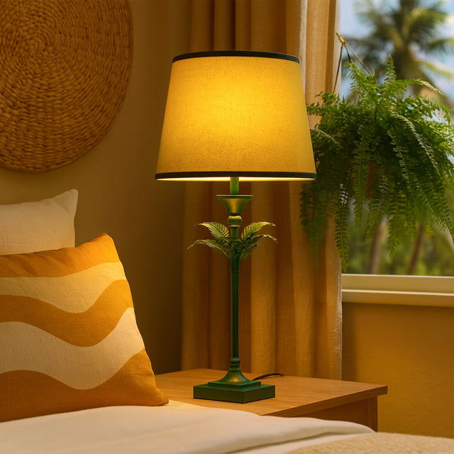 Paloma Palm Table Lamp Green
