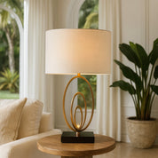 Elora Table Lamp Gold & Matt Black