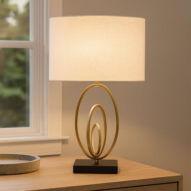 Elora Table Lamp Gold & Matt Black