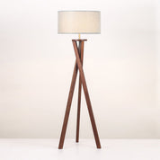 Easel Floor Lamp Walnut & Grey