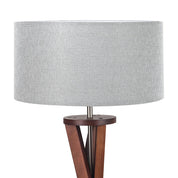 Easel Floor Lamp Walnut & Grey