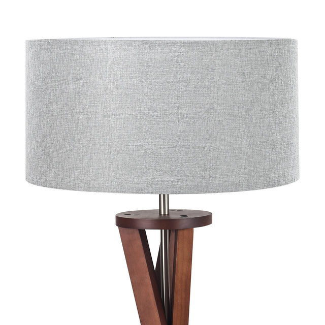 Easel Floor Lamp Walnut & Grey