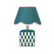 Valentina Table Lamp Dark Green & Pink