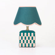 Valentina Table Lamp Dark Green & Pink