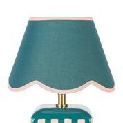 Valentina Table Lamp Dark Green & Pink