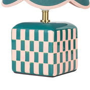 Valentina Table Lamp Dark Green & Pink