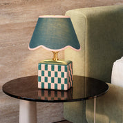 Valentina Table Lamp Dark Green & Pink