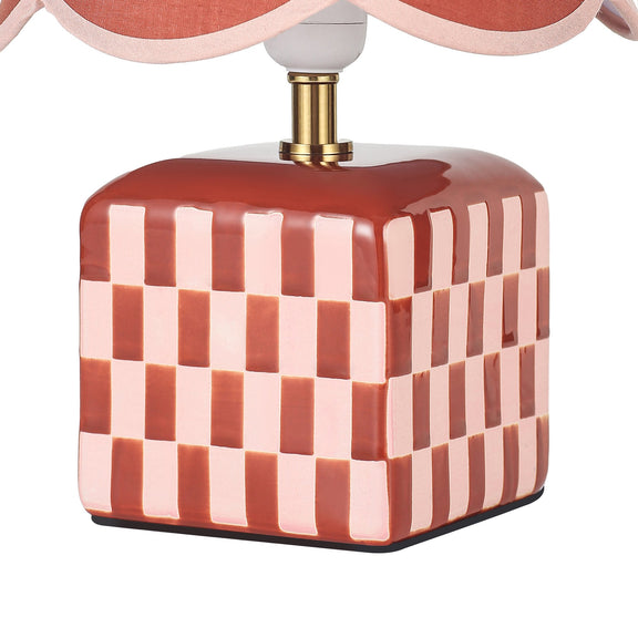 Valentina Table Lamp Coral & Pink
