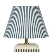 Amaris Table Lamp Cream & Green Strip